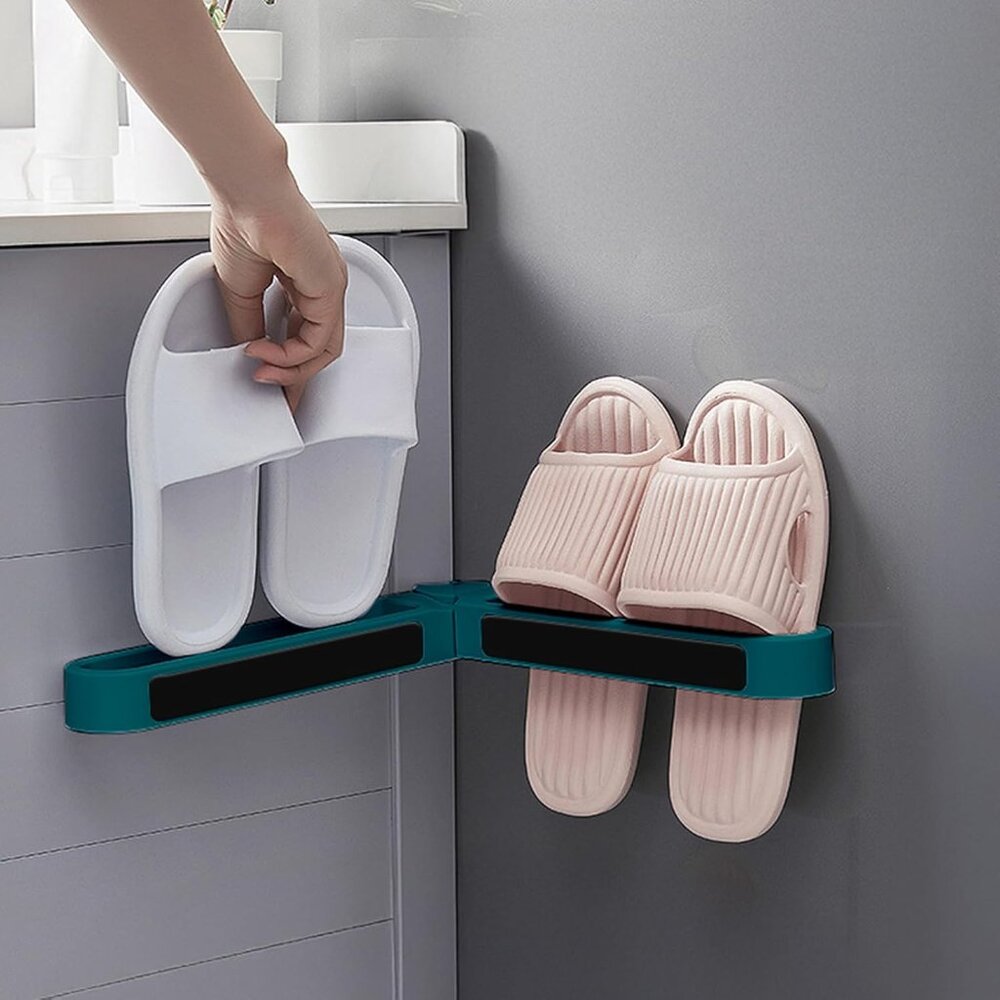 Multi-Functional Wall Mounted Storage Rack Foldable Shoe Holder